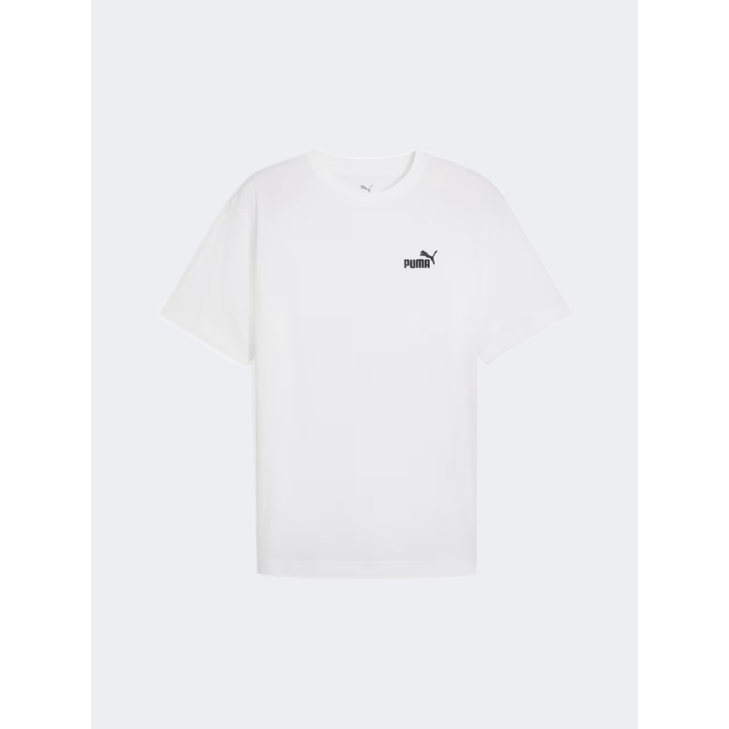 Puma Essentials Relaxed Small Number 1 Logo Men Lifestyle T-Shirt White/Black