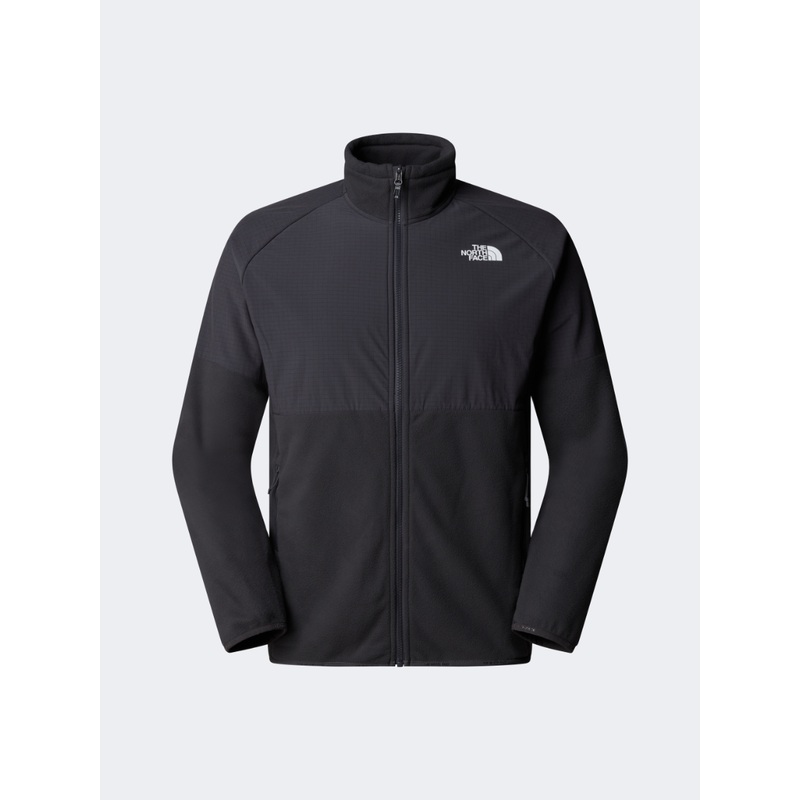 The North Face Glacier Heavyweight Full Zip Fleece Men Hiking Jacket Asphalt Grey/Black