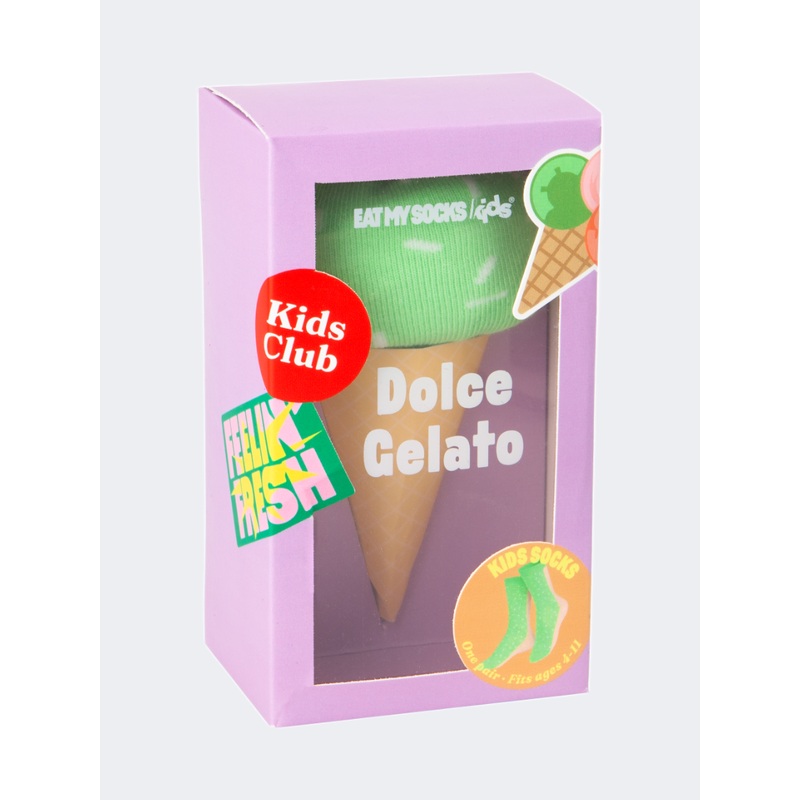 Eat My Socks Dolce Gelato Kids-Girls Lifestyle Sock Multicolor