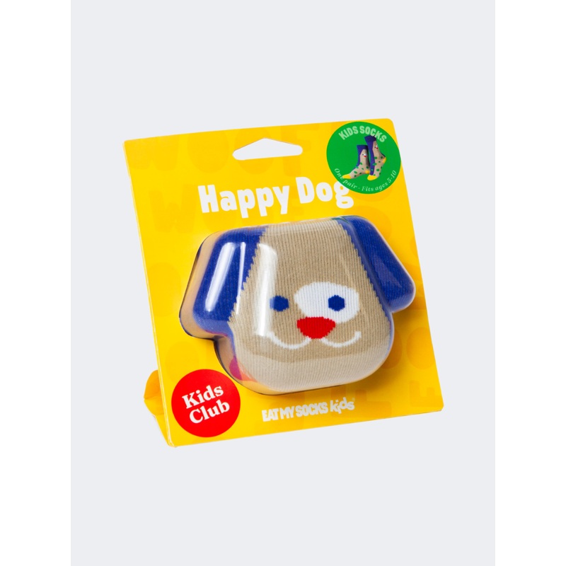 Eat My Socks Happy Dog Kids-Unisex Lifestyle Sock Multicolor