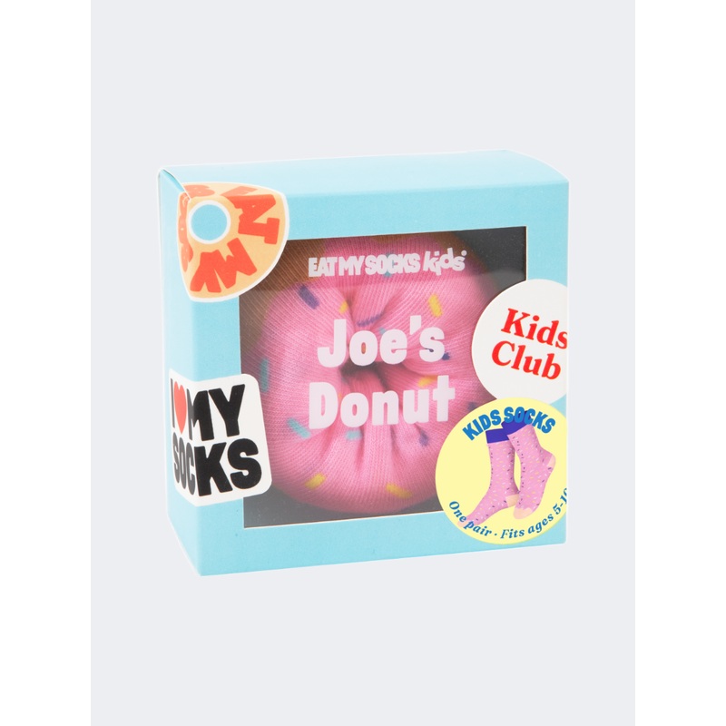 Eat My Socks Joe Donut Kids-Girls Lifestyle Sock Pink/Multicolor