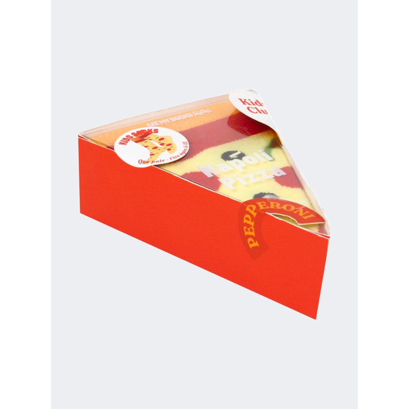 Eat My Socks Napoli Pizza Kids-Unisex Lifestyle Sock Multicolor