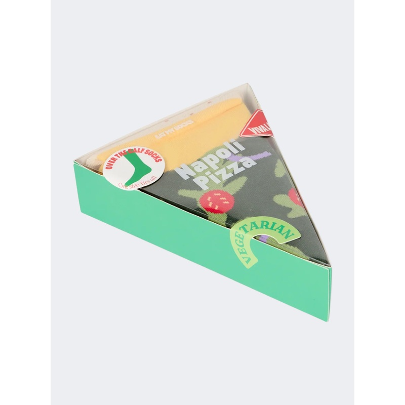 Eat My Socks Pizza Vegan Unisex Lifestyle Sock Multicolor