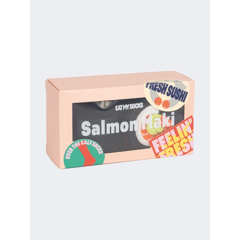 Eat My Socks Salmon Maki Unisex Lifestyle Sock Multicolor
