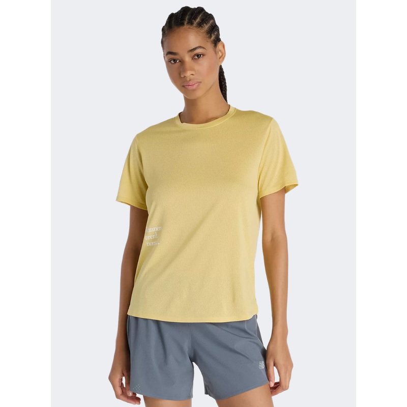 New Balance Athletics Graphic Women Performanc T-Shirt Hay Heather