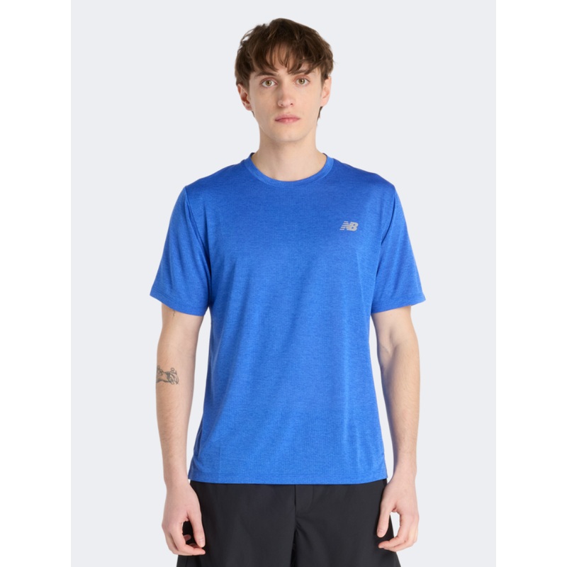 New Balance Athletics Men Performanc T-Shirt Blue Gemstone