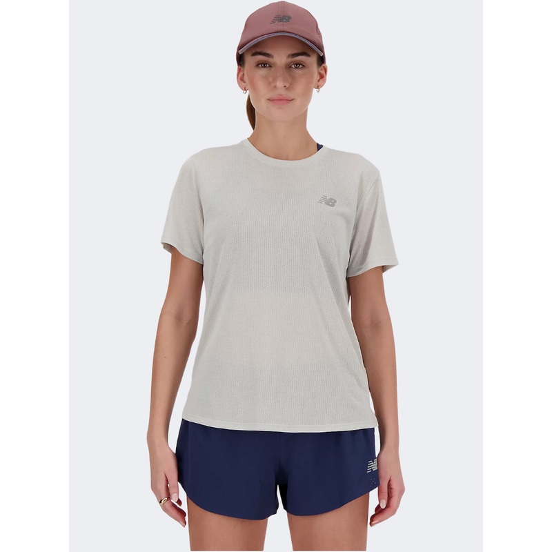 New Balance Athletics Women Performance T-Shirt Ash Heather