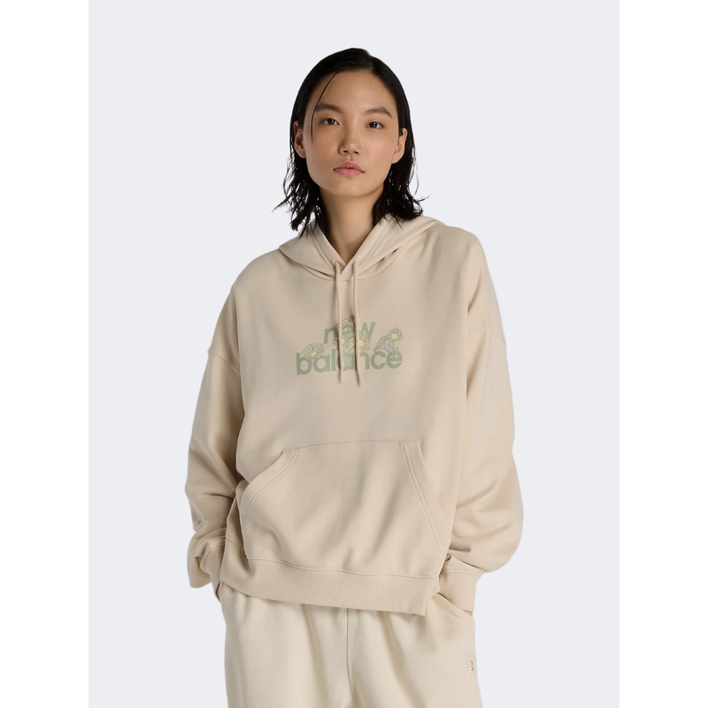 New Balance Flower Women Lifestyle Hoody Bisque