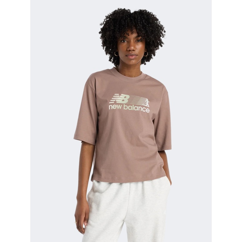 New Balance Gradient Runner Women Lifestyle T-Shirt Earth Shadow