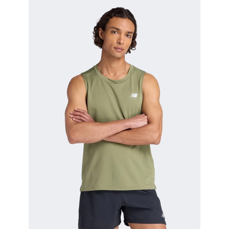 New Balance Sport Men Performanc Tank Dark Olivine