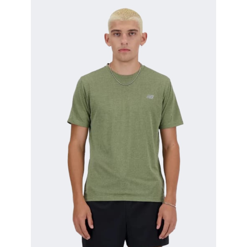 New Balance Sport Short Sleeve Men Performance T-Shirt Dark Olivine