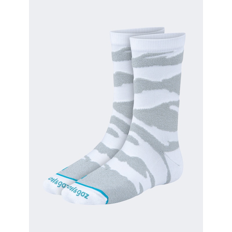 Oil And Gaz Crew Unisex Hiking Socks Grey