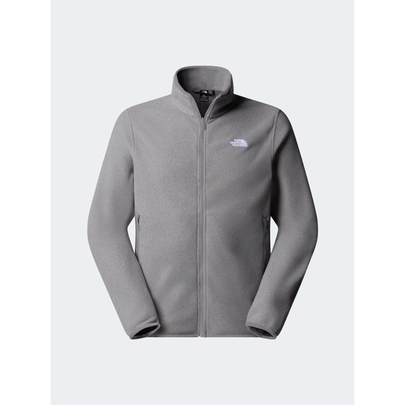 The North Face Glacier Fleece Full Zip Men Hiking Fleece Medium Grey Heather