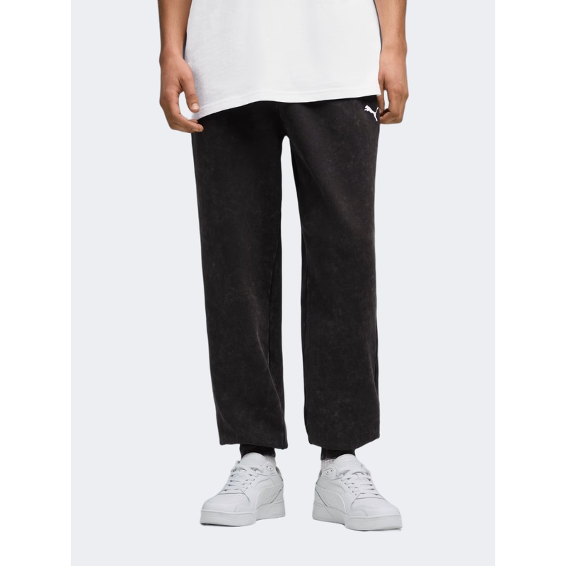 Puma Essential Elevated Relaxed Wash Men Lifestyle Pant Black