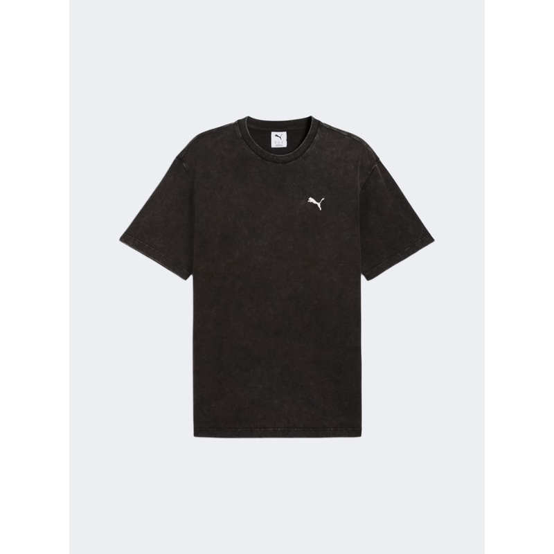 Puma Essential Elevated Relaxed Wash Men Lifestyle T-Shirt Black