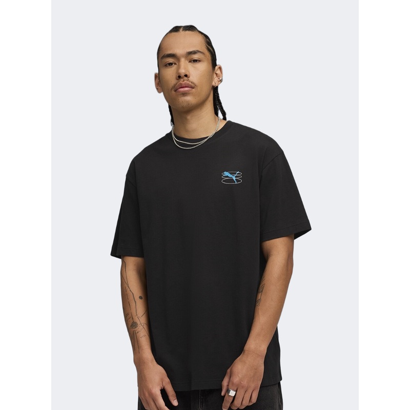 Puma Graphic Grid Men Lifestyle T-Shirt Black