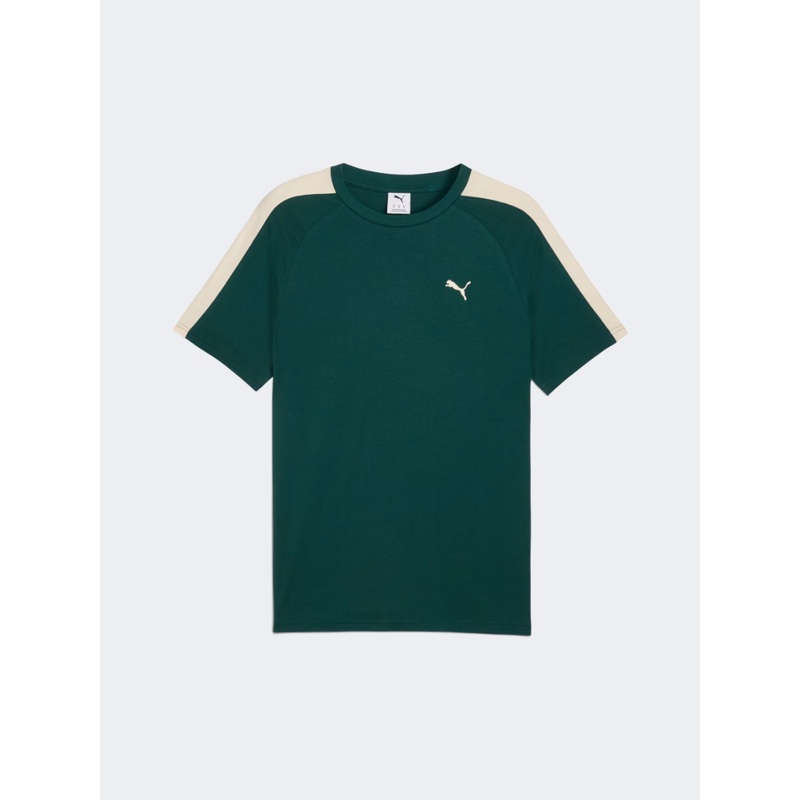 Puma T7 Men Lifestyle T-Shirt Green Terrain/Alpine