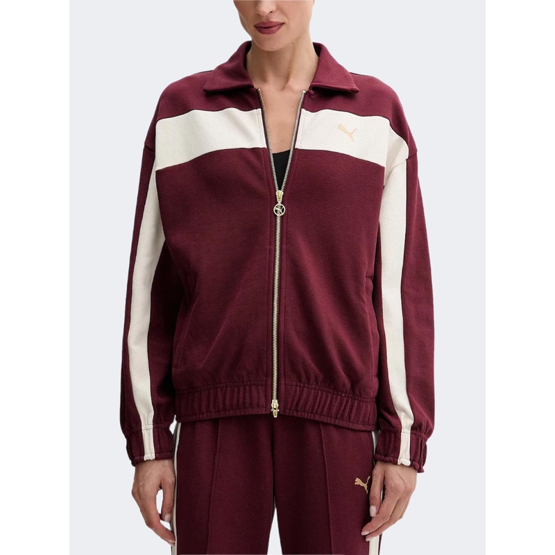 Puma T7 Relaxed Women Lifestyle Jacket Ruby Shimmer