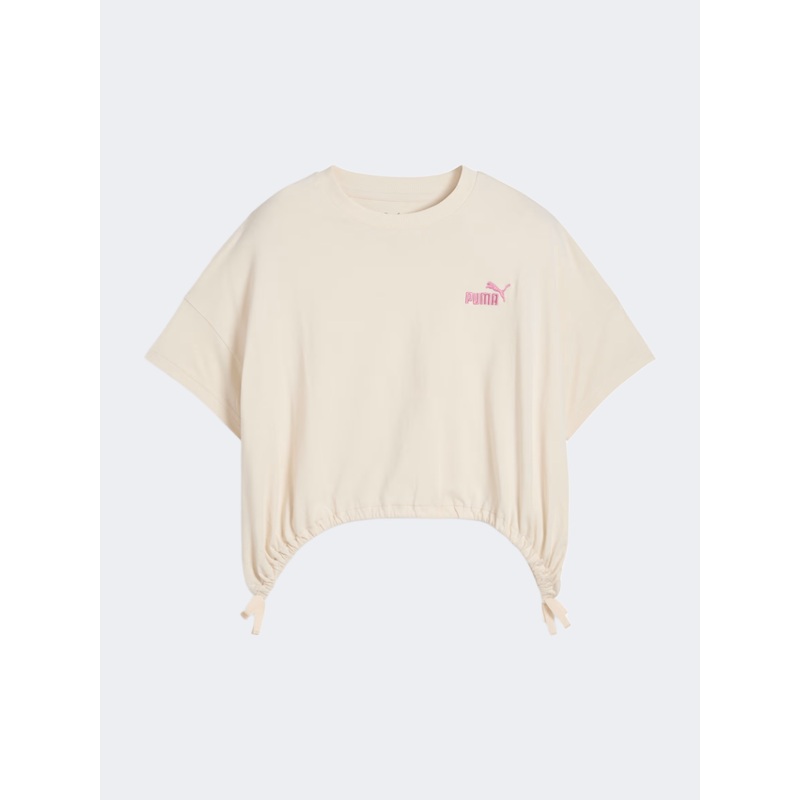 Puma Tweenerverse Knotted Girls Lifestyle T-Shirt Alpine Snow