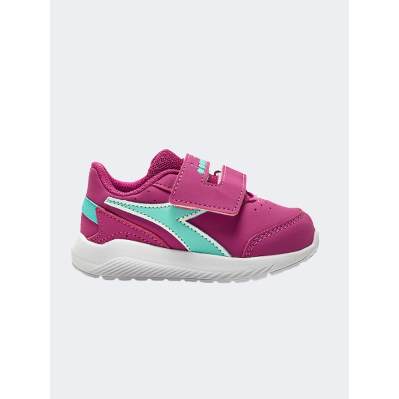 Diadora Falcon 3 Sl Infant-Girls Running Shoes Rose Violet/Blue