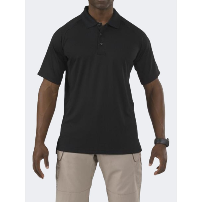 5-11 Men Tactical Performance S/S Black Polo Short Sleeve
