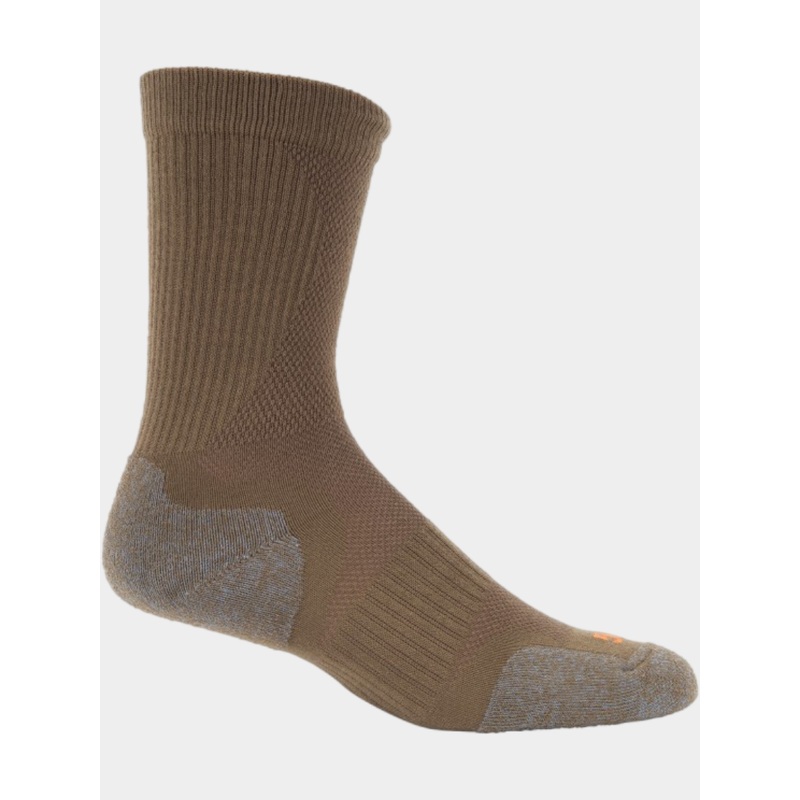 5-11 Men Tactical Slip Stream Crew Brown Socks