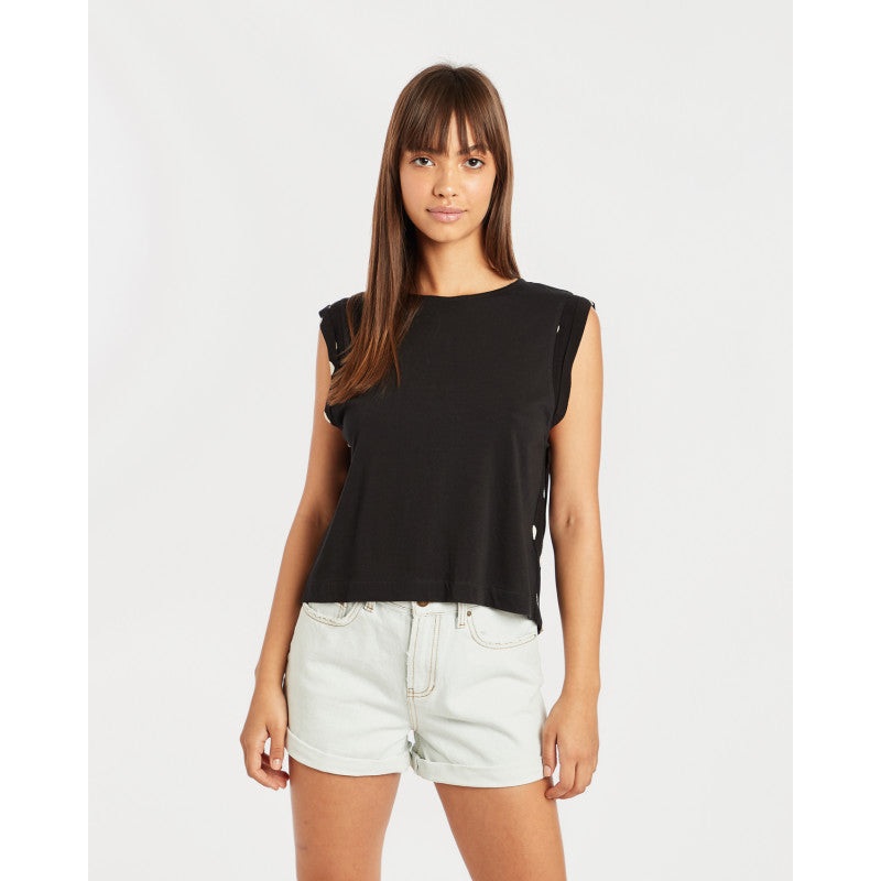 Billabong Women's Beach N3Tp01 19 Light It Up Black Long Sleeve