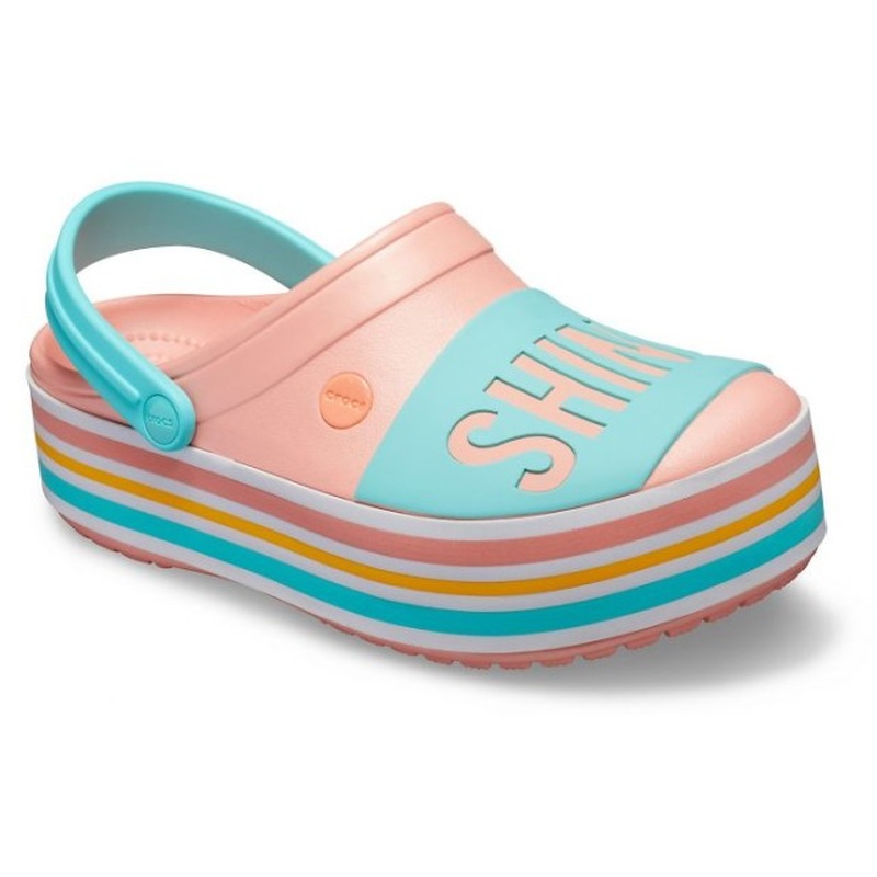 Crocs Unisex Lifestyle 205699-737 Cb Platform Bold Color Clog Multicolor Slippers.