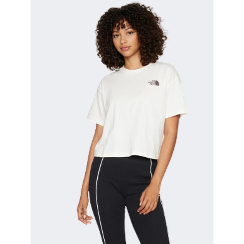 The North Face Nuptse Face Women Lifestyle T-Shirt Gardenia White