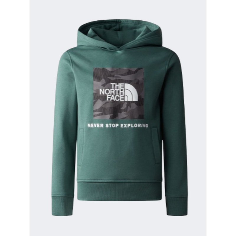 The North Face Teens Box Kids Lifestyle Hoody Sage/Grey/Camo