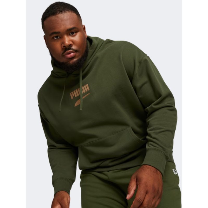 Puma Downtown Logo Men Lifestyle Hoody Myrtle