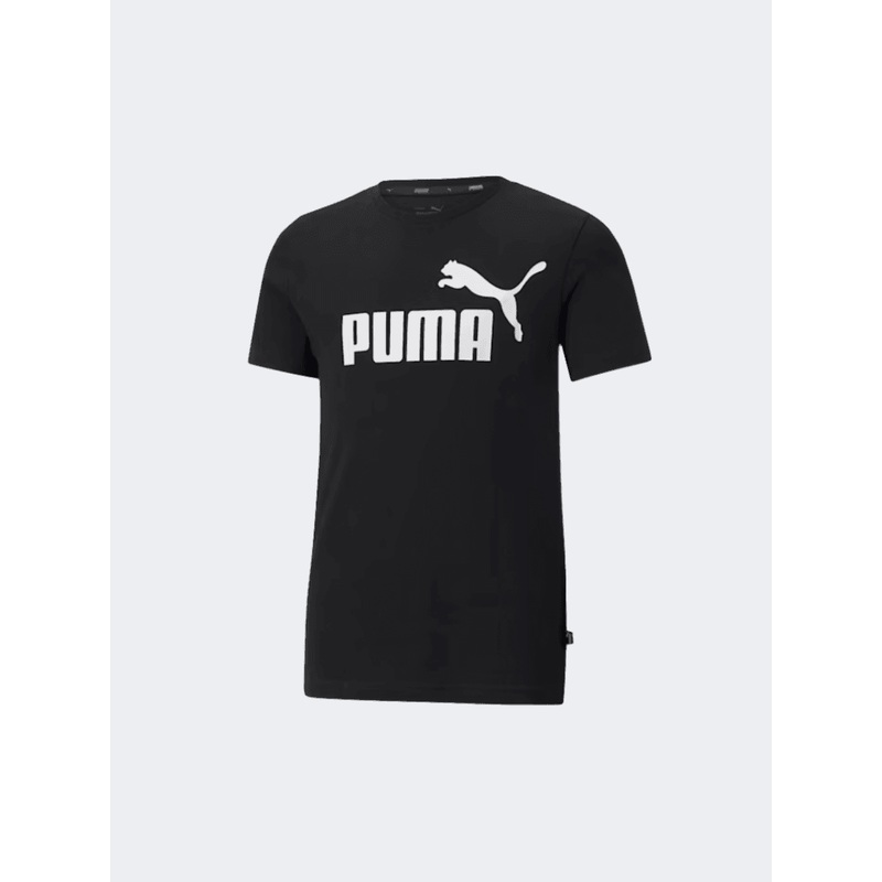 Puma Essential Logo Boys Lifestyle T-Shirt Black/White