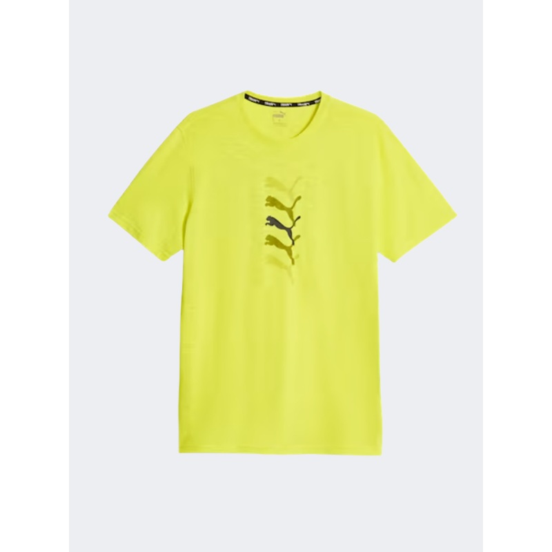 Puma Graphic Men Training T-Shirt Yellow Burst