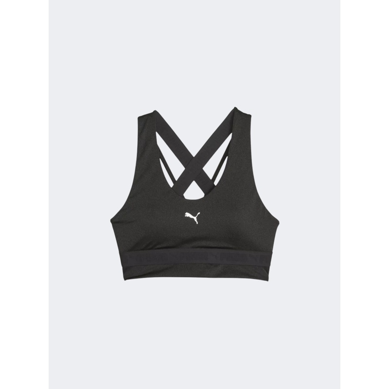 Puma Mid Impact Strong Shine Women Training Bra Black