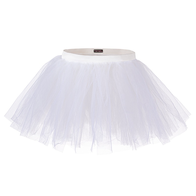 TopTen 5 Layer Tutu Kids-Girls Ballet Skirt White Chts01