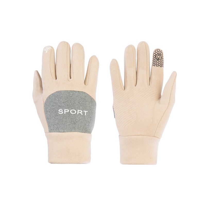 Aln Accessories Winter Skiing Gloves Beige