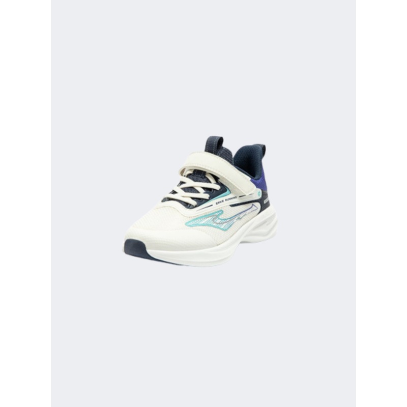 Erke Bounce Gs-Boys Running Shoes White/Dark Blue