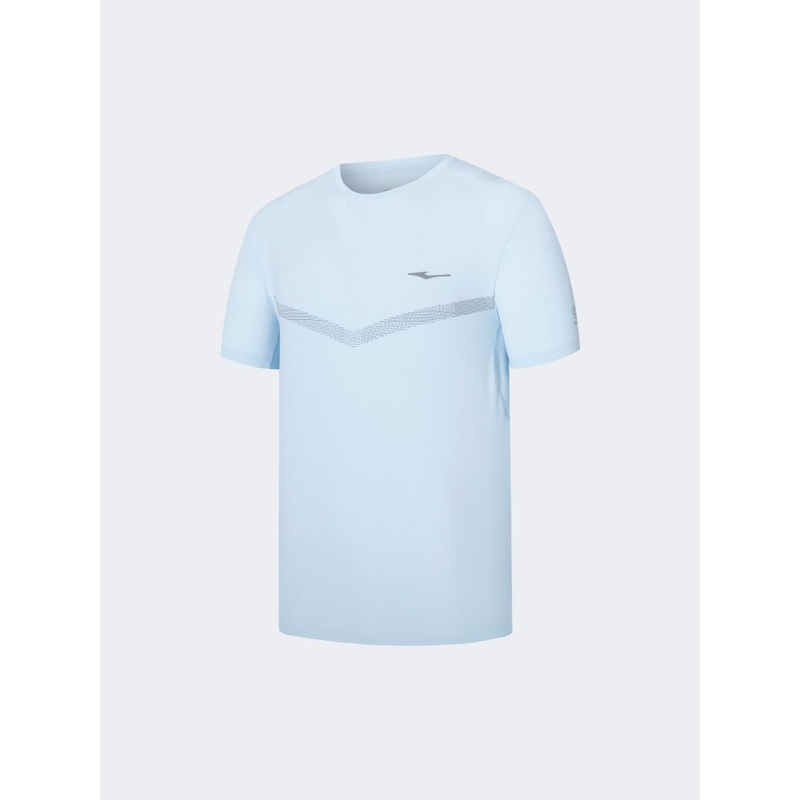 Erke Crew Men Running T-Shirt Light Blue