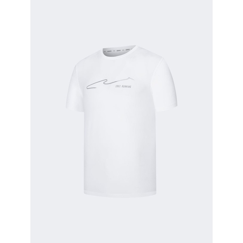 Erke Crew  Men Running T-Shirt  White