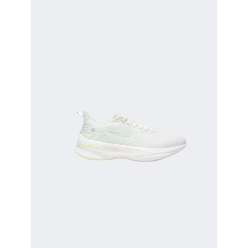 Erke Cushioning Women Running Shoes White/Green