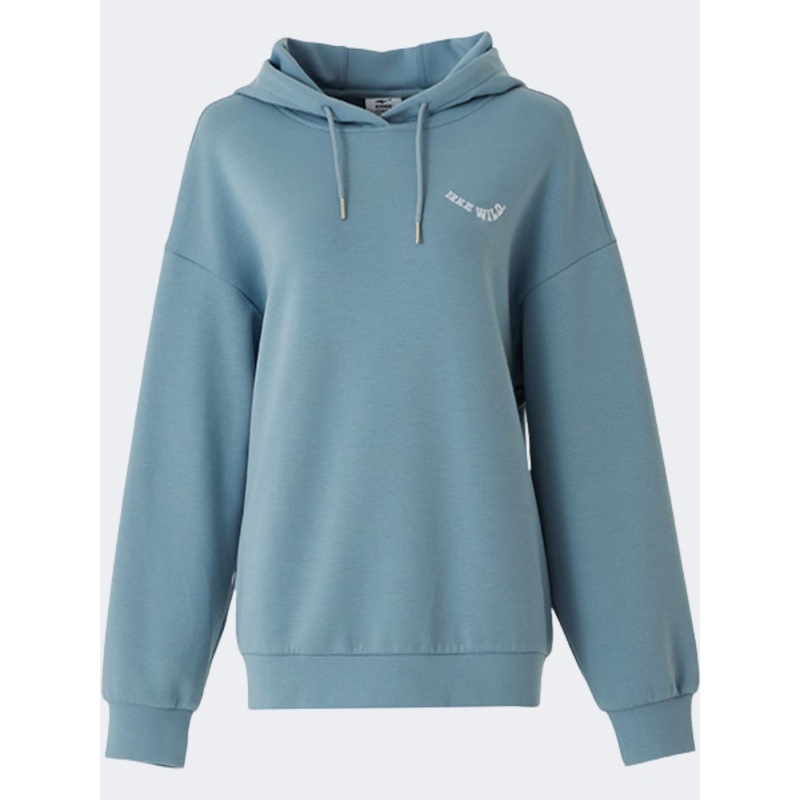Erke Foggy Women Lifestyle Hoody Blue
