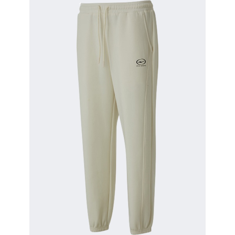 Erke Knitted Cropped Women Lifestyle Pant White