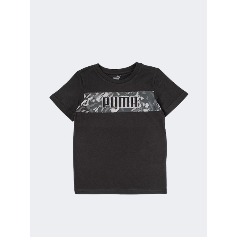 Puma Active Sports Graphic Boys Lifestyle T-Shirt Black