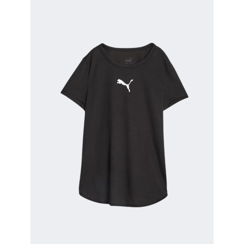 Puma Marbleized Girls Lifestyle T-Shirt Black