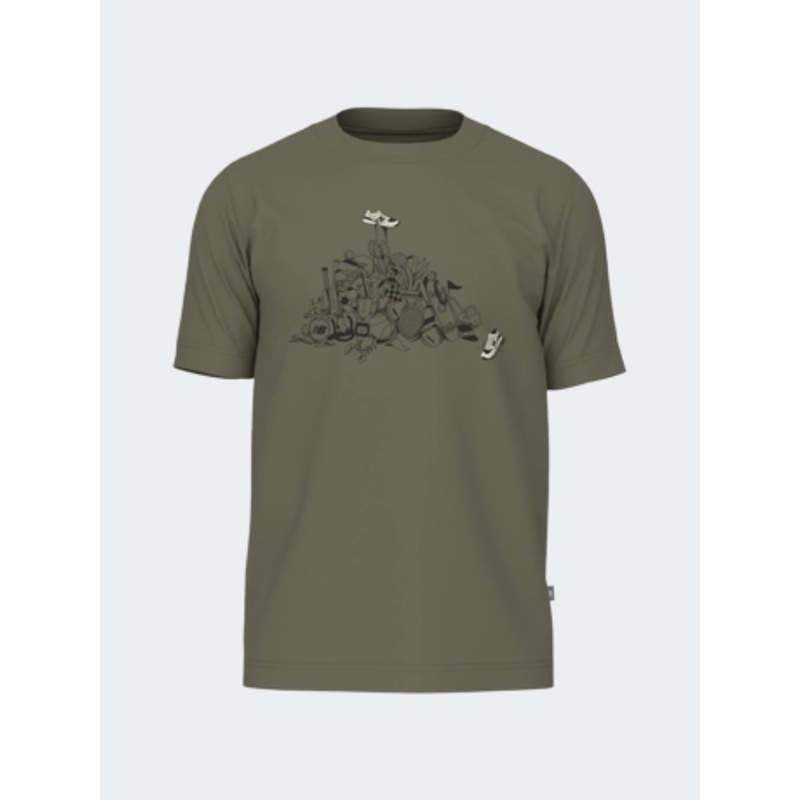 New Balance Athletics Pile Men Lifestyle T-Shirt Dark Olivine