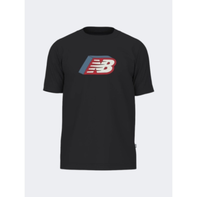 New Balance Cubed Logo Men Lifestyle T-Shirt Black
