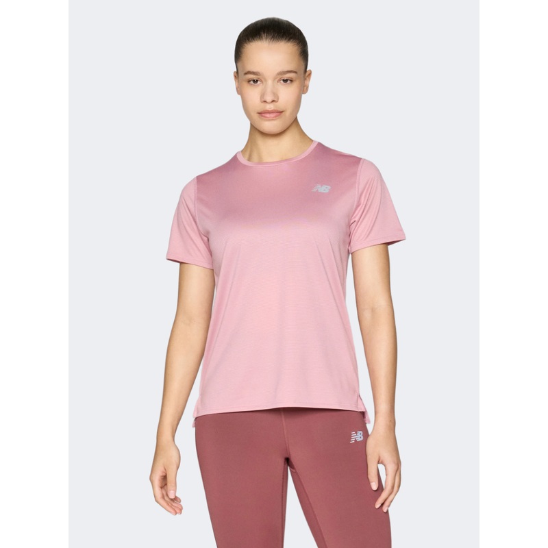 New Balance Drapey Relaxed Women Performanc T-Shirt Pink Taffy