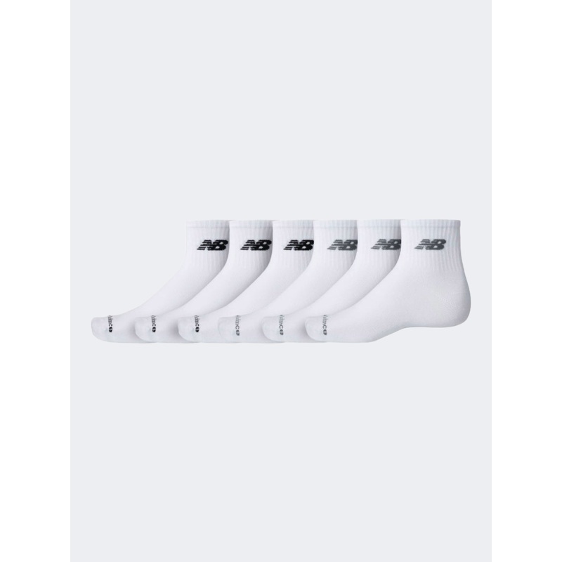New Balance Everyday Lightweight Ankle 6 Pack Unisex Lifestyle Sock White