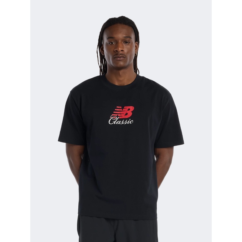 New Balance Hoops Classic Graphic Men Lifestyle T-Shirt Black