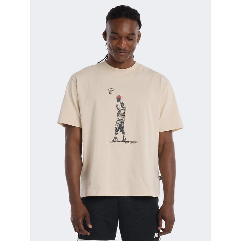 New Balance Hoops Player Graphic Men Lifestyle T-Shirt Bisque